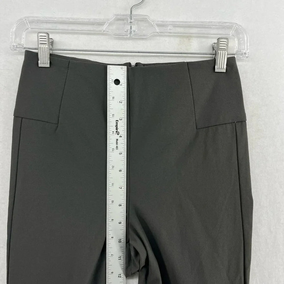 Athleta Pants Womens Sz 0 Gray Wander Slim Straight Crop Split Ankle Stretch - Picture 5 of 13